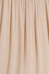 Zenana Woven Crinkle Gauze Crop Tee and Skirt Set, Sand Beige