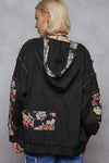 Zip Up Floral and Lace Patch Bomber Jacket-Jacket-Reef Love
