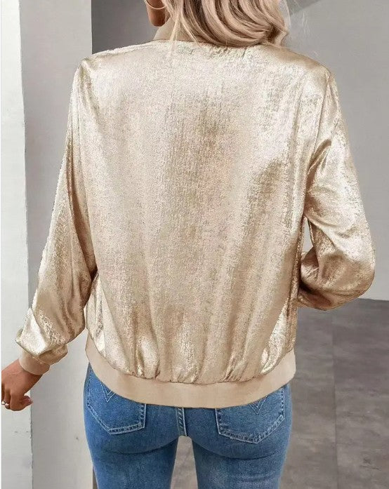 Zip-Up Jacket Top-