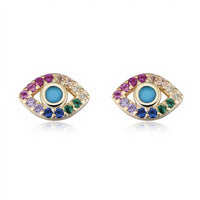 Zoe Evil Eye Earrings-Reef Love