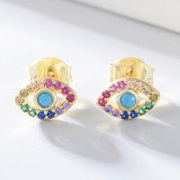 Zoe Evil Eye Earrings-Reef Love
