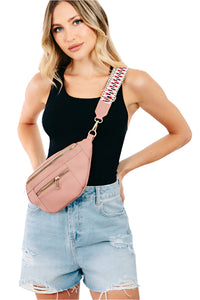 Faux Leather Crossbody Bum Bag with Removable Strap