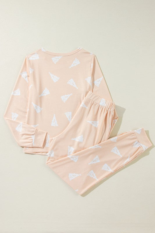 Christmas Tree Top and Pants Pajama Set-Reef Love
