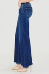 RISEN Low Rise Wide Leg Raw Hem Jeans-Reef Love