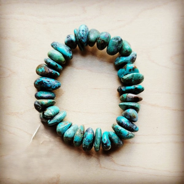 Chunky Natural Turquoise Bracelet-The Jewelry Junkie-Reef Love