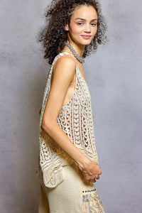 POL Crochet Fringe Hem Tank Top-Tank Top-Reef Love
