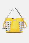 Women’s Three piece handbag set includes a Large Shoulder Bag, a Solid Bag, and a charming Heart Coin Pouch.