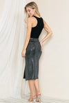 High Waist Sequin Midi Skirt
