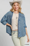 Paisley Print Denim Jacket