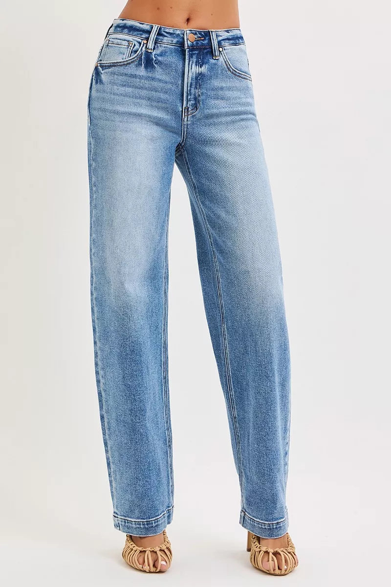 RISEN High Rise Wide Baggy Jeans
