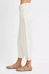 RISEN Winter White High Rise Barrel Cropped Jeans
