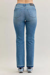 Judy Blue Full Size Mid Rise Slim Bootcut Tummy Control Release Hem Jeans Plus Size