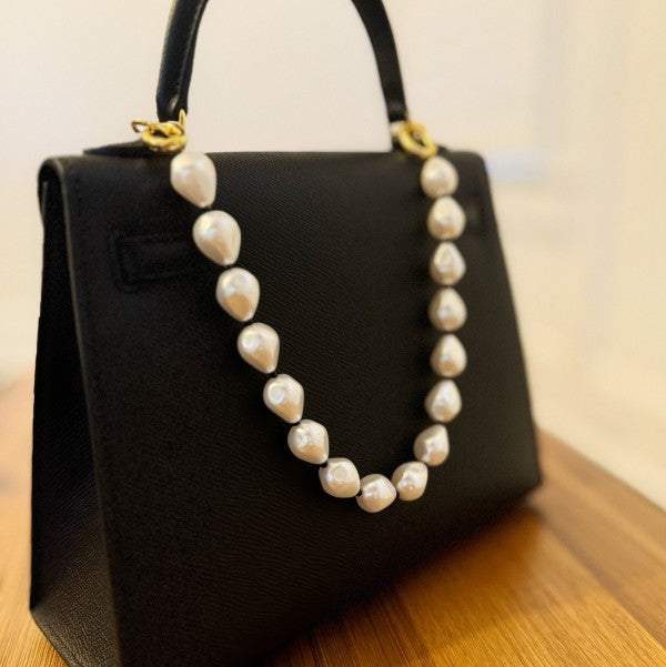 Beaded Pearl Handbag Charm