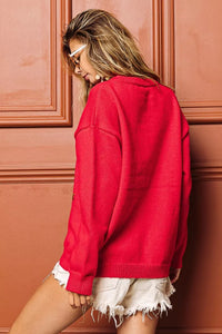Sequin Star Tinsel Christmas Sweater