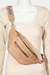 Faux Leather Crossbody Bum Bag with Removable Strap