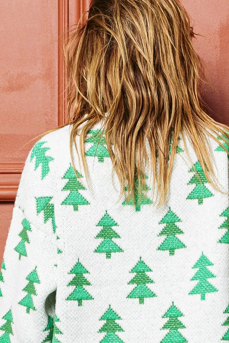 Christmas Tree with Pearl Bead Sweater-Reef Love