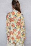 Boho Oversized Floral Print Button Down Blouse - Reef Love