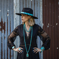 Turquoise Triple Strand Bracelet-The Jewelry Junkie-Reef Love