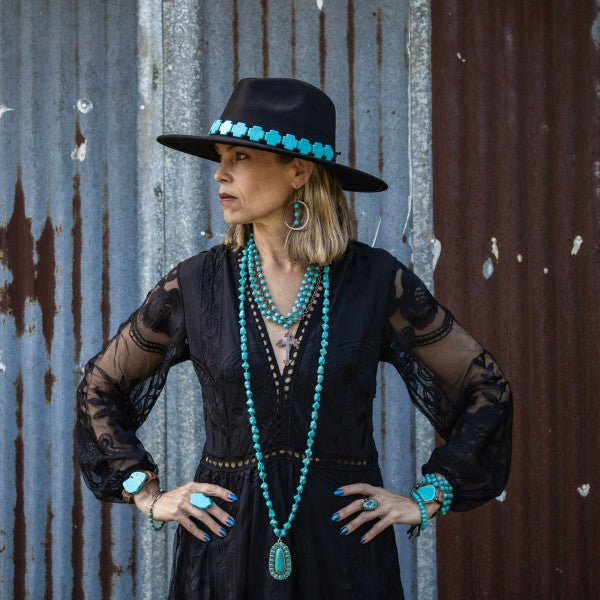 Turquoise Triple Strand Bracelet-The Jewelry Junkie-Reef Love