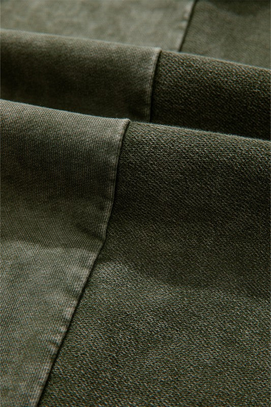 Mineral Wash Patchwork Tiered Wide Leg Comfy Pants-JUNIPER BLVD-Reef Love