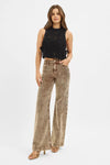 RISEN Mocha High Rise Wide Leg Corduroy Jeans