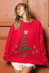 Sequin Star Tinsel Christmas Sweater