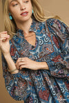 Boho Mix Paisley Babydoll Dress