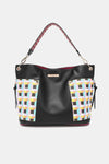 Women’s Three piece handbag set includes a Large Shoulder Bag, a Solid Bag, and a charming Heart Coin Pouch.