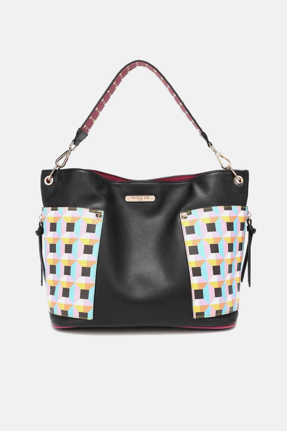 Women’s Three piece handbag set includes a Large Shoulder Bag, a Solid Bag, and a charming Heart Coin Pouch.