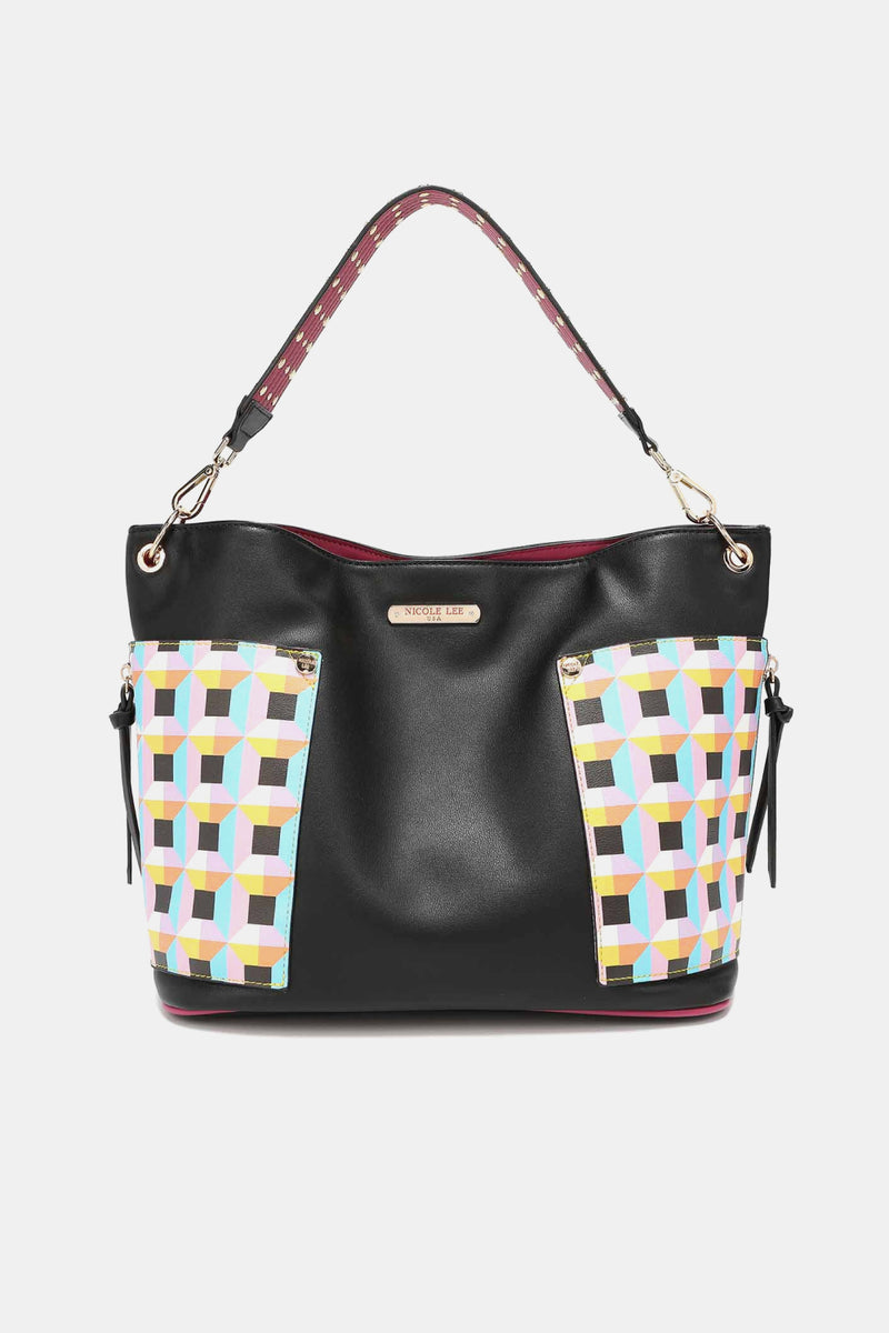 Women’s Three piece handbag set includes a Large Shoulder Bag, a Solid Bag, and a charming Heart Coin Pouch.