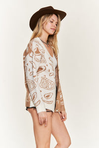 Heart Paisley Color-block Cardigan-Jade By Jane-Reef Love