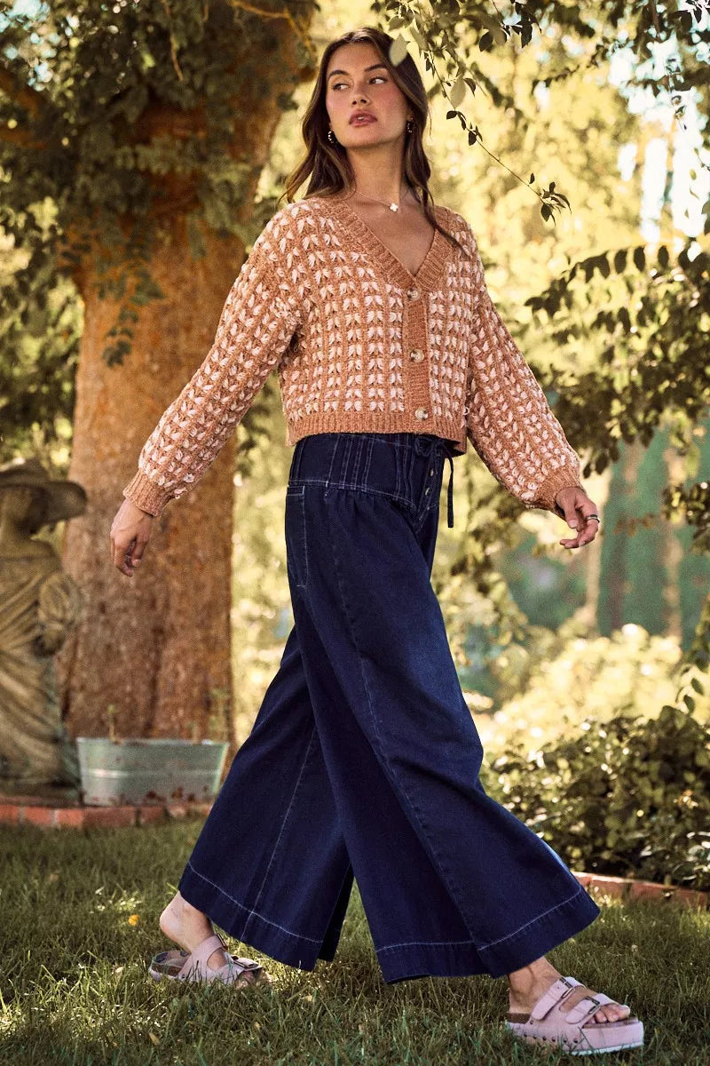 Soft Chenille Yarn Texture Button Sweater Cardigan-So Me-Reef Love