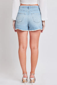 Distressed Frayed Hem Denim Shorts-YMI Jeanswear-Reef Love