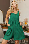 Shop Jade Crinkle Wide Leg Short-All Overalls-Shop the Crinkle Rib Textured Wide Leg Short Overalls. Featuring a relaxed fit, wide legs, and breathable texture, perfect for casual days or weekend outings.-Reef Love Boho-Chic Boutique