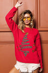 Sequin Star Tinsel Christmas Sweater