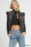 Quilted Floral Snap Down Vest