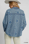 Paisley Print Denim Jacket