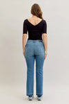 Judy Blue Full Size Mid Rise Slim Bootcut Tummy Control Release Hem Jeans Plus Size