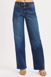 RISEN Mid Rise Wide Leg Baggy Jeans