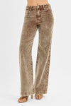 RISEN Mocha High Rise Wide Leg Corduroy Jeans