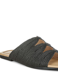 Daisy Doe Raffia Square Toe Flat Sandals - Reef Love