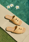 Daisy Doe Raffia Square Toe Flat Sandals - Reef Love
