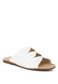 Daisy Doe Raffia Square Toe Flat Sandals - Reef Love