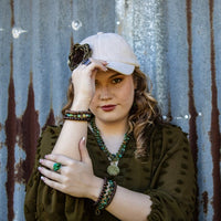 African Turquoise Triple Strand Bracelet-The Jewelry Junkie-Reef Love