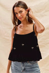 Holiday Velvet Ribbon Rhinestone Christmas Top