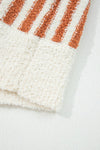 Stripe Cowl Neck Drop Shoulder Sweater-Reef Love