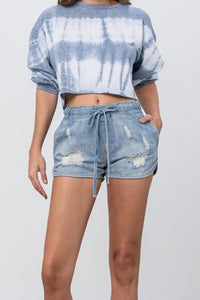 Drawstring Jogger Denim Shorts - Reef Love