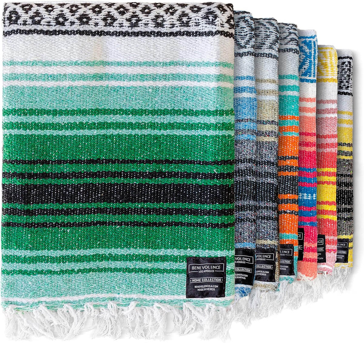 Authentic Handwoven Mexican Blanket | Yoga Blankets, Outdoor, Picnic, Beach, Camping | Equestrian Saddle | Serape 50X70 Inches - Pack of 1