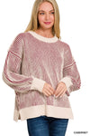 Two Tone Crewneck Sweater