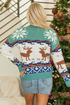 Christmas Reindeer Snowflake Turtleneck Sweater-Reef Love